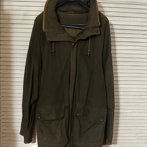 Men's Olive Green Hooded Jacket
